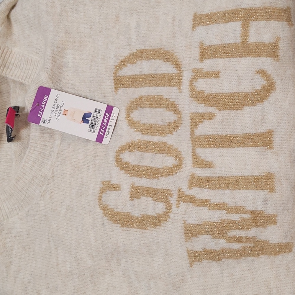 NWT XL Vince Camuto Good Witch  crew Neck sweater retail $79.00 - Picture 5 of 7